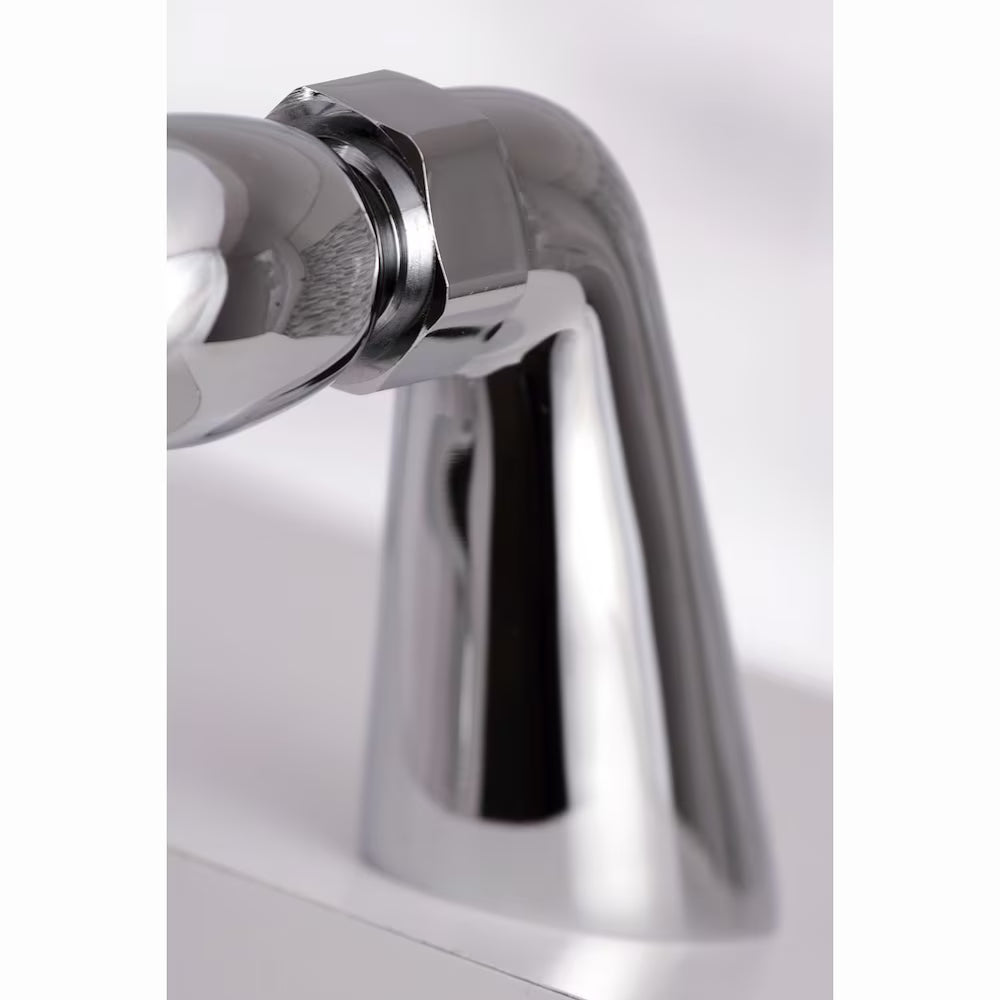 Victorian 3-Handle Deck-Mount Claw Foot Tub Faucet with Hand Shower in Chrome