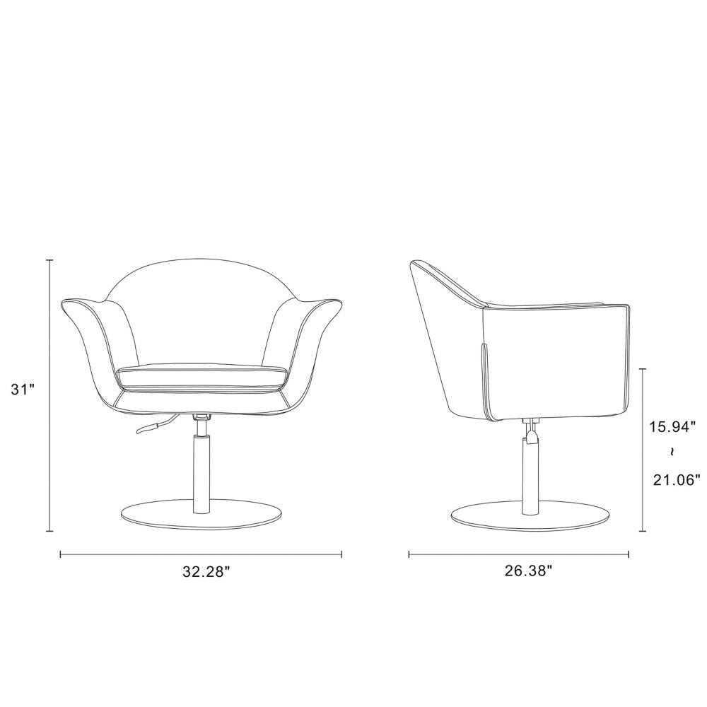 Swivel Adjustable Accent Chair