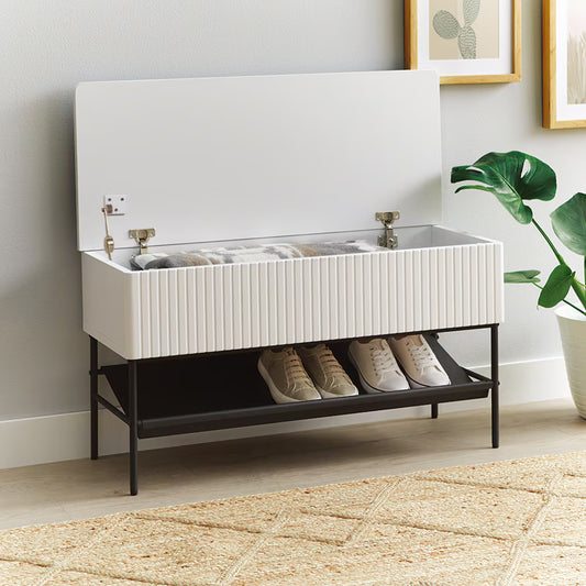 36-inch Storage Bench with Shoe Shelf