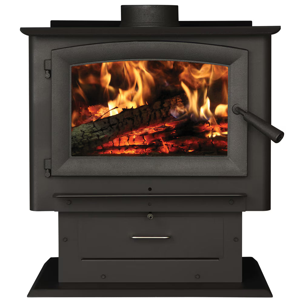 Mid-sized Plate steel Pedestal Wood Stove