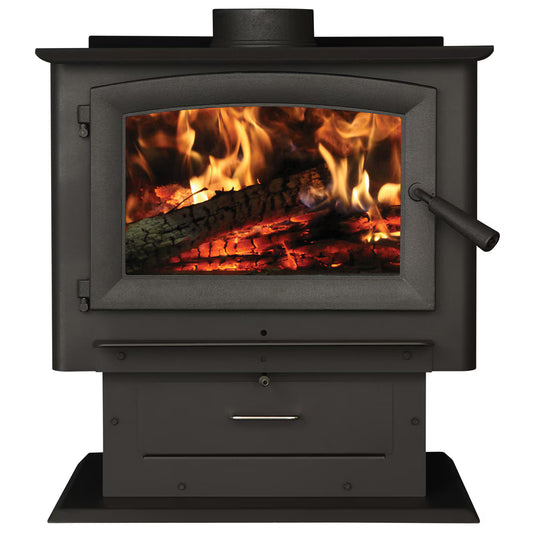 Mid-sized Plate steel Pedestal Wood Stove