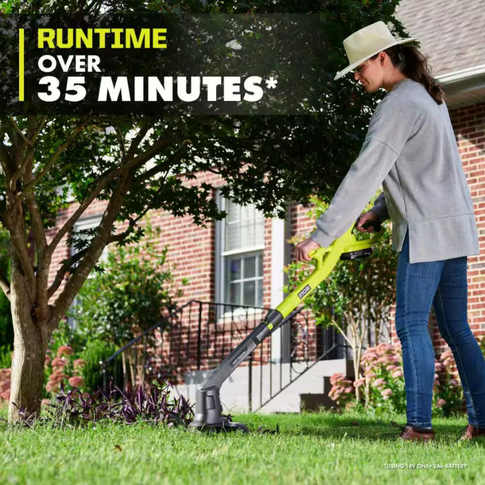 18V 10 in. Cordless Battery String Trimmer/Edger with Replacement Auto Feed Line Spools