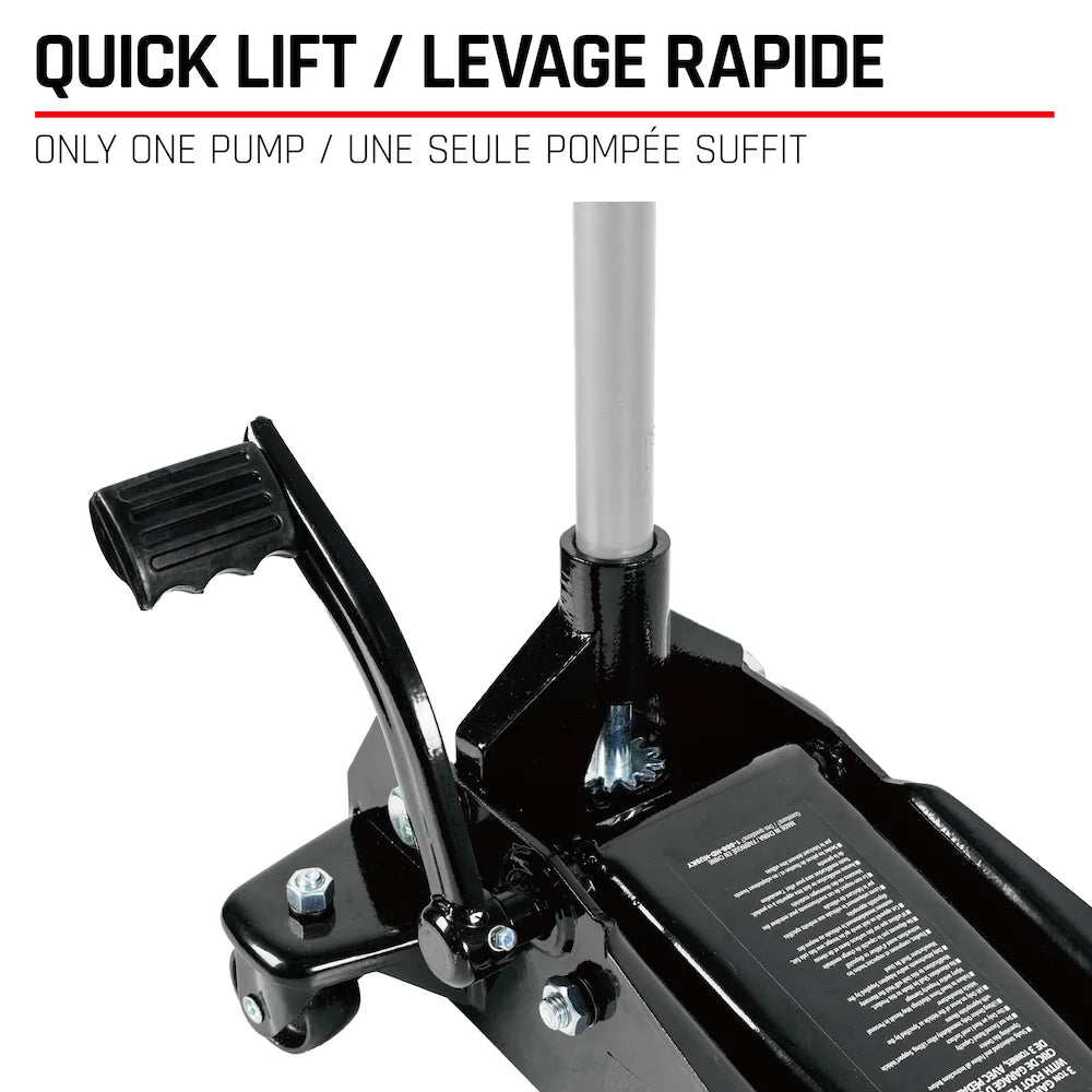 3Ton Quick Lift Service Jack with Foot Pedal