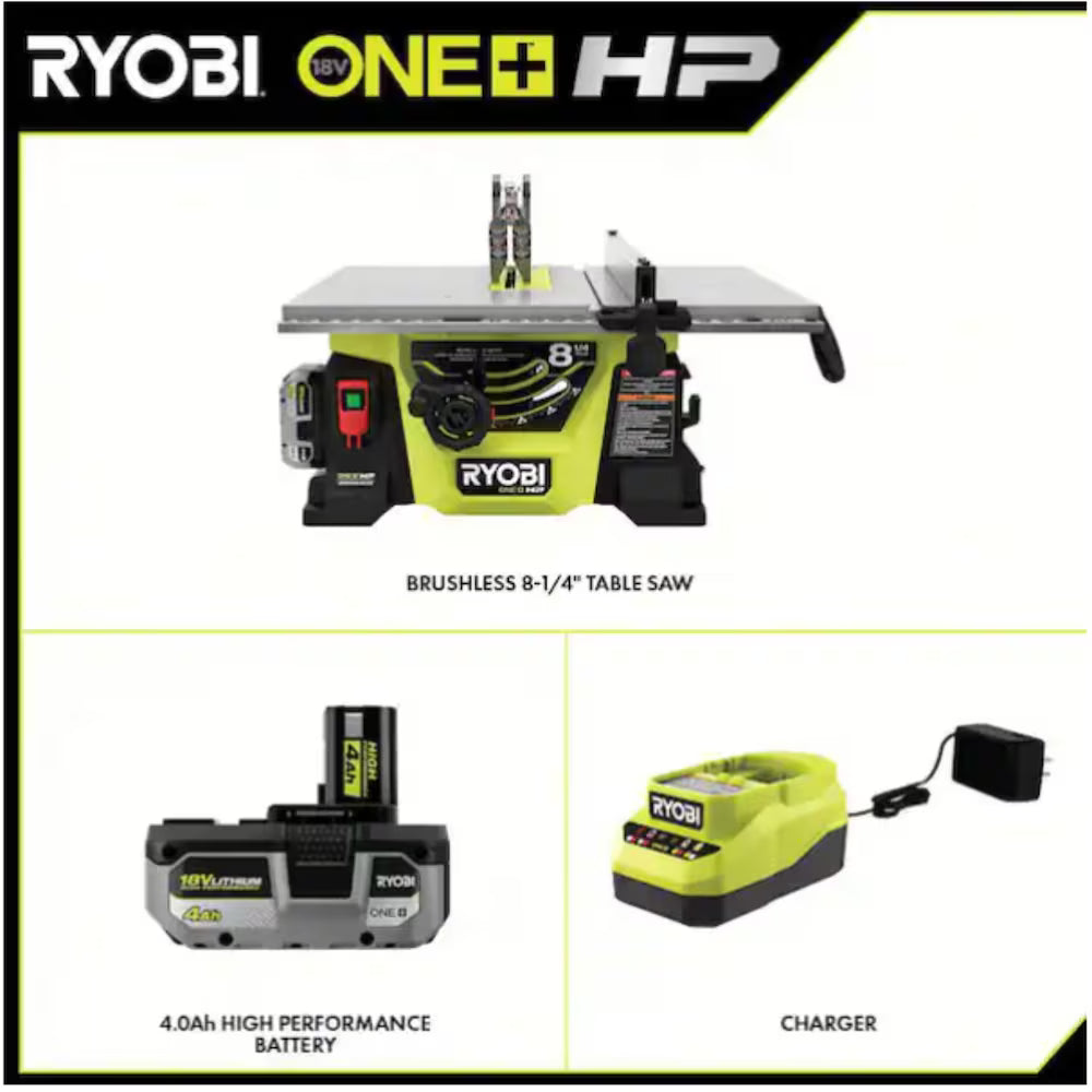 18V Brushless 8-1/4 in. Jobsite Table Saw Kit