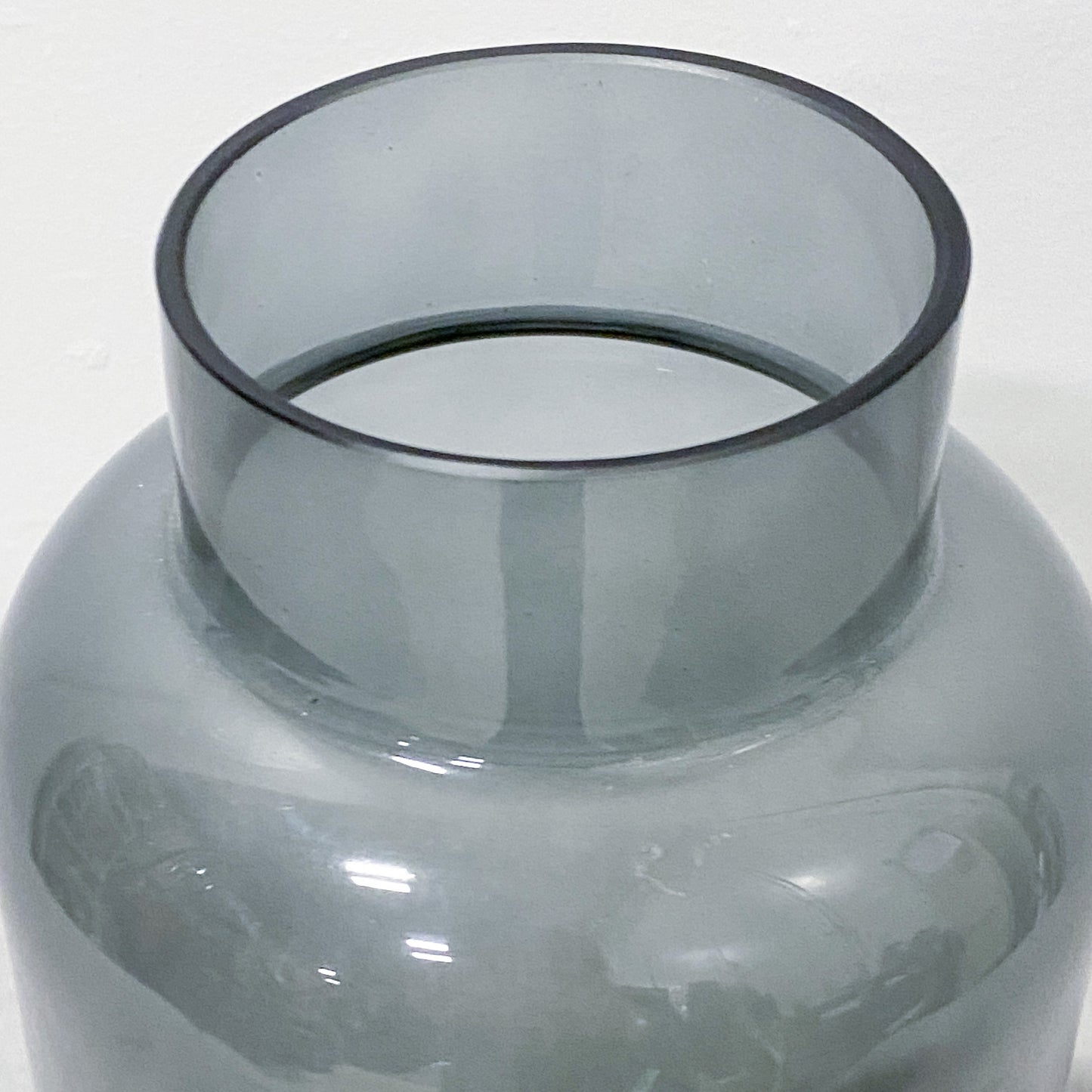 12" Smoked Glass Vase