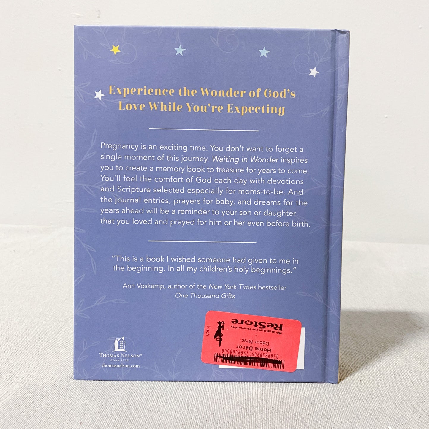 'Waiting In Wonder' Religious Pregnancy Journal