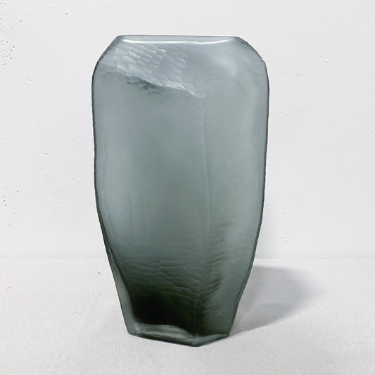 Smoked Glass Vase - Wide