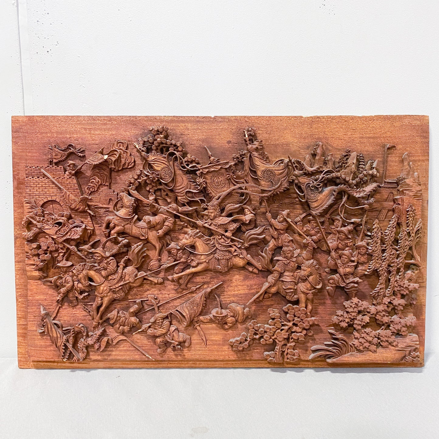 22" x 35" Carved Wooden Wall Art