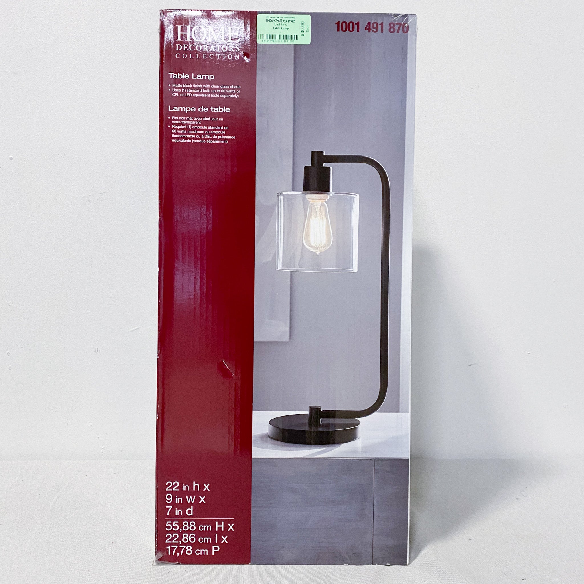 Matte Black Table Lamp Habitat ReStore eStore