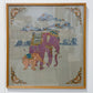 36" x 34" Framed Elephant Tapestry