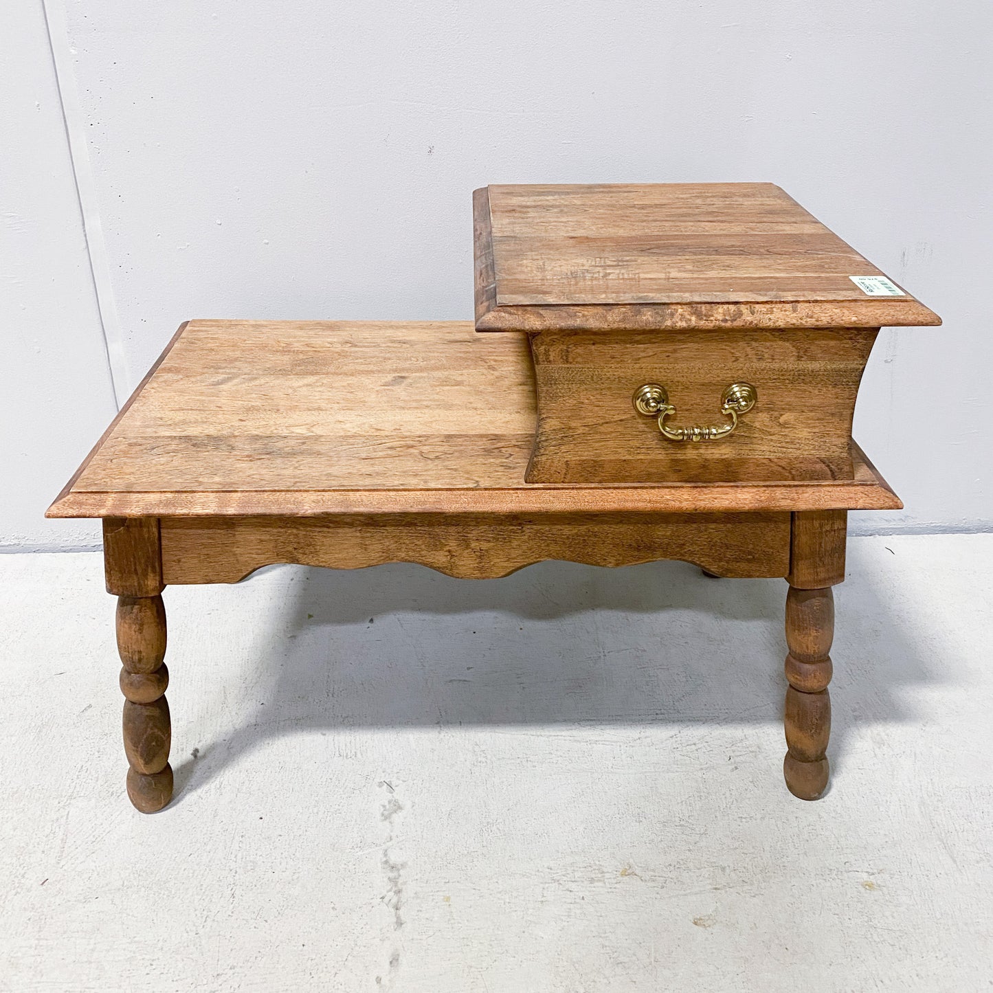 Vintage 2-Tier Wood End Table