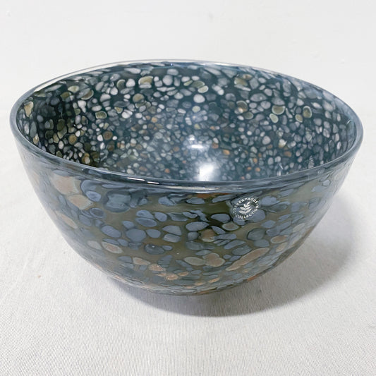 Blue Speckle Glass Bowl