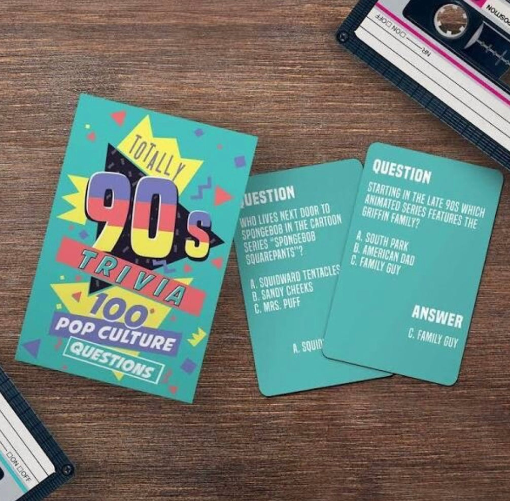 '90s' Trivia Card Game