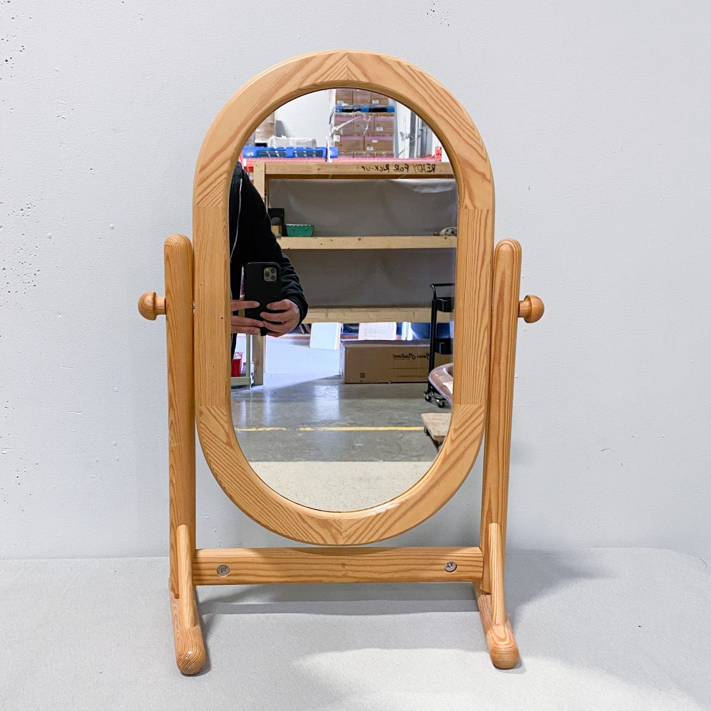 Wood Tabletop Vanity Mirror