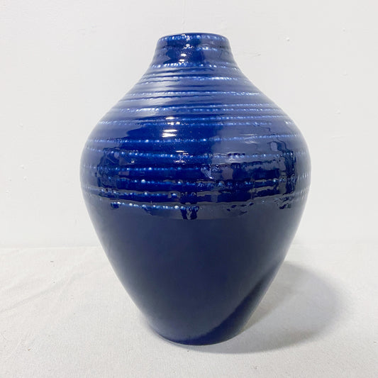 Blue Swirl Ceramic Vase