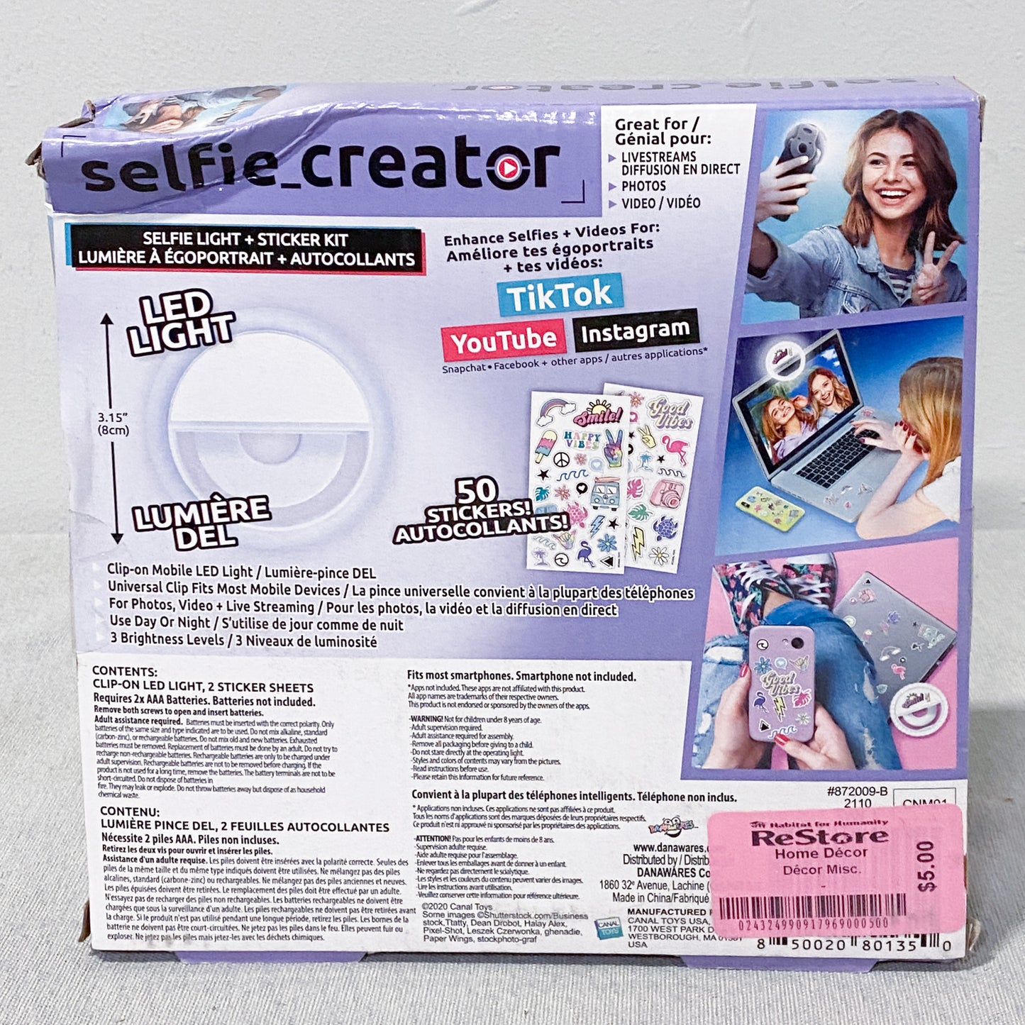 Selfie Light & Sticker Kit